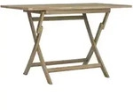 vidaXL Gartentisch Klappbar Grau 120x70x75 cm Massivholz Teak