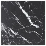 vidaXL Tischplatte Schwarz 70x70 cm 6 mm Hartglas in Marmoroptik