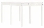 vidaXL Gartentisch Wei&szlig; 159,5x82,5x76 cm Massivholz Kiefer