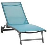 Outsunny - Sonnenliege - 195 x 165 x 102 cm - blau