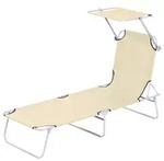 Outsunny - Sonnenliege - 187Lx58Wx36Hcm - Beige