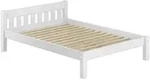 Erst-Holz Doppelbett 160x200 Futonbett Ehebett wei&szlig; Kiefer Massivholzbett Rollrost