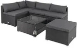 CASARIA&reg; Polyrattan Lounge Set Taipei schwarz/anthrazit