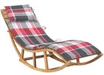 vidaXL Schaukelliege mit Auflage Massivholz Teak