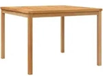 vidaXL Garten-Esstisch 110x110x77 cm Massivholz Teak