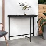 vidaXL Gartentisch Schwarz 100x50x75 cm Poly Rattan