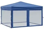 vidaXL Partyzelt Faltbar mit Seitenw&auml;nden Blau 3x3 m