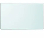 vidaXL Tischplatte aus geh&auml;rtetem Glas rechteckig 1000x620 mm