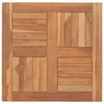 vidaXL Tischplatte Massivholz Teak 60&times;60&times;2,5 cm