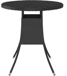 vidaXL Gartentisch Schwarz 70x70x73 cm Poly Rattan