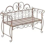 CLP Gartenbank Minna Metall HBT: 94x128x46 cm antik braun
