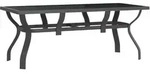vidaXL Gartentisch Grau und Schwarz 180x80x70 cm Stahl und Glas