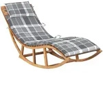 vidaXL Schaukelliege mit Auflage Massivholz Teak