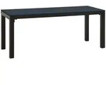 vidaXL Gartenbank 110 cm Stahl und WPC Schwarz