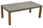 Merxx Geflechttisch mit Akazienbeinen 200 x 100 cm,