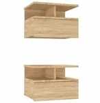 vidaXL Nachttische 2Stk. H&auml;ngend Sonoma-Eiche 40x31x27cm Holzwerkstoff
