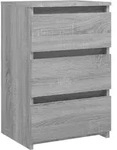 vidaXL Nachttisch Grau Sonoma 40x35x62,5 cm Holzwerkstoff