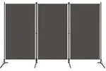 vidaXL 3-tlg. Raumteiler Anthrazit 260x180 cm