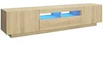 vidaXL TV-Schrank mit LED-Leuchten Sonoma-Eiche 180x35x40 cm