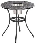Merxx Rhodos Set 3tlg., 2 Sessel, 1 Tisch Rund &Oslash; 70 cm, Aluminiumguss, Graphit