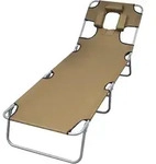 vidaXL Sonnenliege Klappbar Kopfkissen Verstellbare R&uuml;ckenlehne Taupe