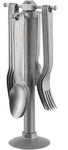 alessi conversational objects cutlery set with cutlery holder, 16 pieces,