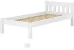 Erst-Holz Futonbett Einzelbett 100x200 Massivholzbett Kiefer wei&szlig; Bettrahmen...