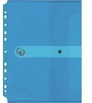 Herlitz Dokumententasche 11292943 DIN A4 Abheftrand PP transparent bl