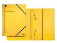 LEITZ Eckspannermappe, A4, Füllhöhe 350 Blatt, Pendarec-Karton, gelb