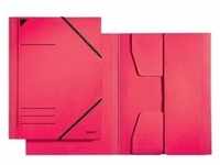 LEITZ Eckspannermappe, A4, Füllhöhe 350 Blatt, Pendarec-Karton, rot