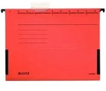 H&auml;ngetasche ALPHA, A4, rot, seitlich geschlossen, Karton: 275g