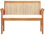 vidaXL 2-Sitzer Gartenbank mit Kissen 120 cm Massivholz Akazie