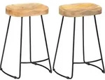vidaXL Gavin Barhocker 2 Stk. Massivholz Mango