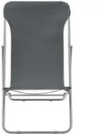vidaXL Klappbare Strandstühle 2 Stk. Stahl und Oxford-Gewebe Grau vidaXL Klappbare Strandstühle 2 Stk. Stahl und Oxford-Gewebe Grau