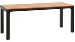 vidaXL Gartenbank 110 cm Stahl und WPC Braun und Schwarz