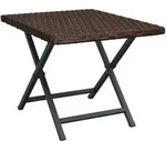 vidaXL Klapptisch Braun 45x35x32 cm Poly Rattan