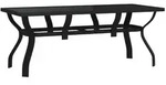 vidaXL Gartentisch Schwarz 180x80x70 cm Stahl und Glas
