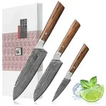 3er Set: Gro&szlig;es Santokumesser / Kleines Santokumesser / Officemesser | ZAYIKO -