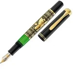 Pelikan Toledo 700, Schwarz, Gold, Gr&uuml;n, Integriertes Bef&uuml;llsystem, Harz,