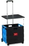 Relaxdays Einkaufstrolley klappbar, bis 35 kg, 50 l Kiste, mit Teleskopgriff, 2