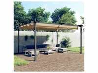 vidaXL Pavillon mit Ausziehbarem Dach 4x3 m Taupe