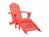 Adirondack-Gartenstuhl mit Fußstütze Massivholz Tanne| vidaXL : Farbe - Rot