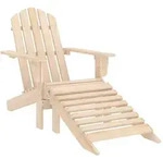 vidaXL Adirondack-Gartenstuhl mit Fu&szlig;teil Massivholz Tanne