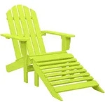 vidaXL Adirondack-Gartenstuhl mit Fu&szlig;teil Massivholz Tanne Gr&uuml;n