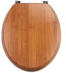 MSV WC Sitz Toilettendeckel Bambus "Bamboo" Scharniere aus Edelstahl -...