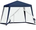 Outsunny - Gartenpavillon - 3x3m - wetterfest - Metall und Polyester - blau