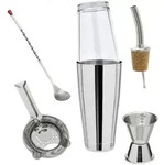 ich-zapfe Boston Shaker Set aus Edelstahl &ndash; Komplettset f&uuml;r Cocktailkreationen mit