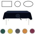 EXKLUSIV HEIMTEXTIL Gartentischdecke mit Fransen Tischdecke rund oval eckig...