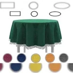 EXKLUSIV HEIMTEXTIL Gartentischtdecke mit Fransen Tischdecke rund oval eckig...