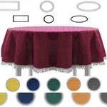 EXKLUSIV HEIMTEXTIL Gartentischdecke mit Fransen Tischdecke rund oval eckig...